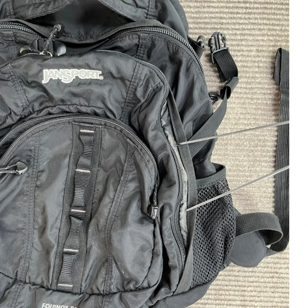 JanSport Equinox 33 Backpack Black Technical Hiking Daypack Travel Bag
